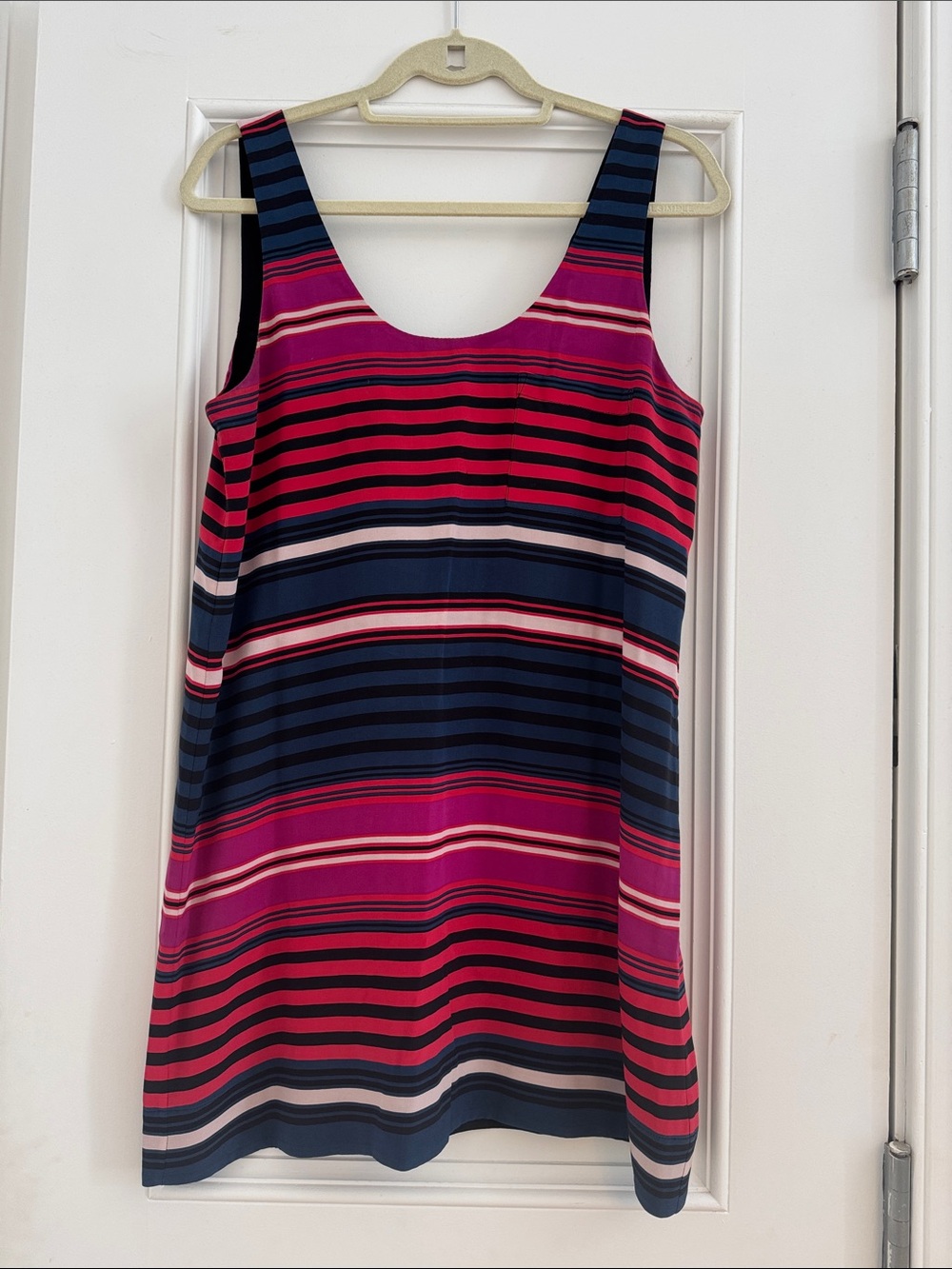 Joie Striped Tank Mini Dress in Pink and Navy XS